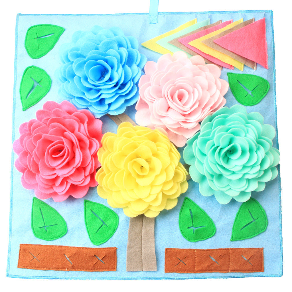 KFX-2896189 Flower Pet Sniffing Mat - Interactive Cloth Snuffle Pad for Dogs, 60x60cm