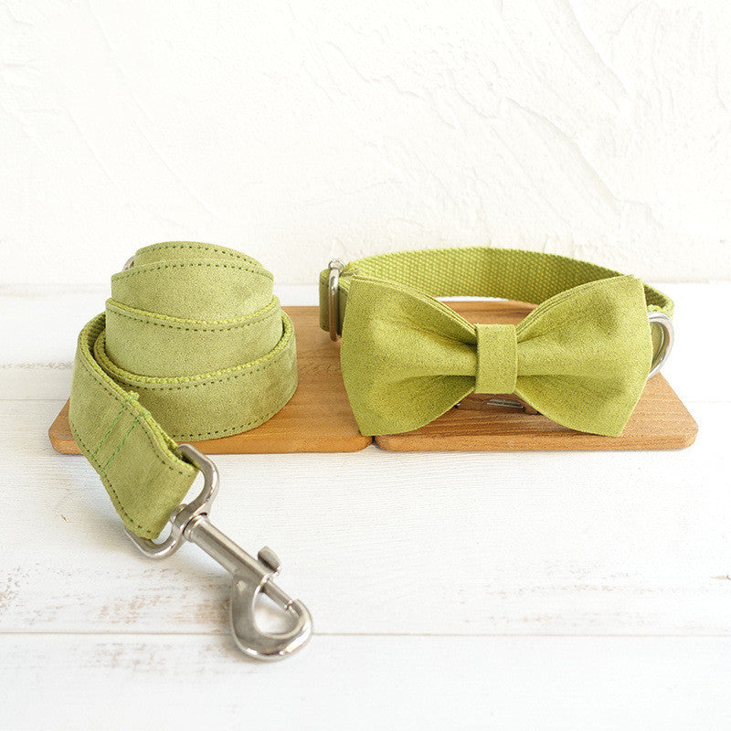 KFX-2896317 MUTTCO Fruit Green Velvet Dog Collar for Pets - Various Sizes Available