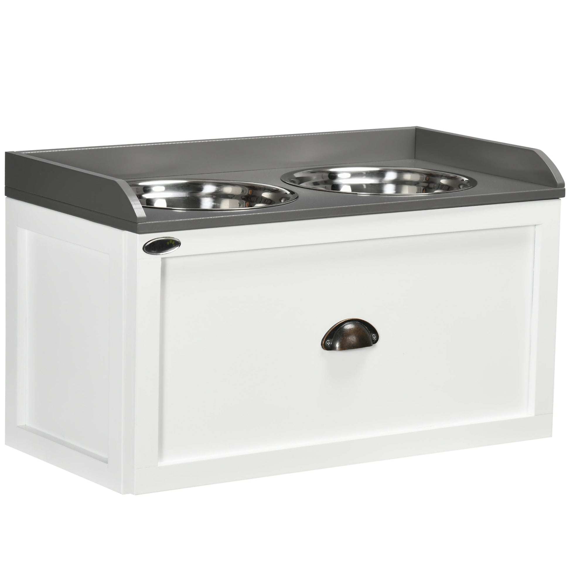 KFX-2900285 Elevated Pet Feeding Station with Storage Compartment for Large Dogs