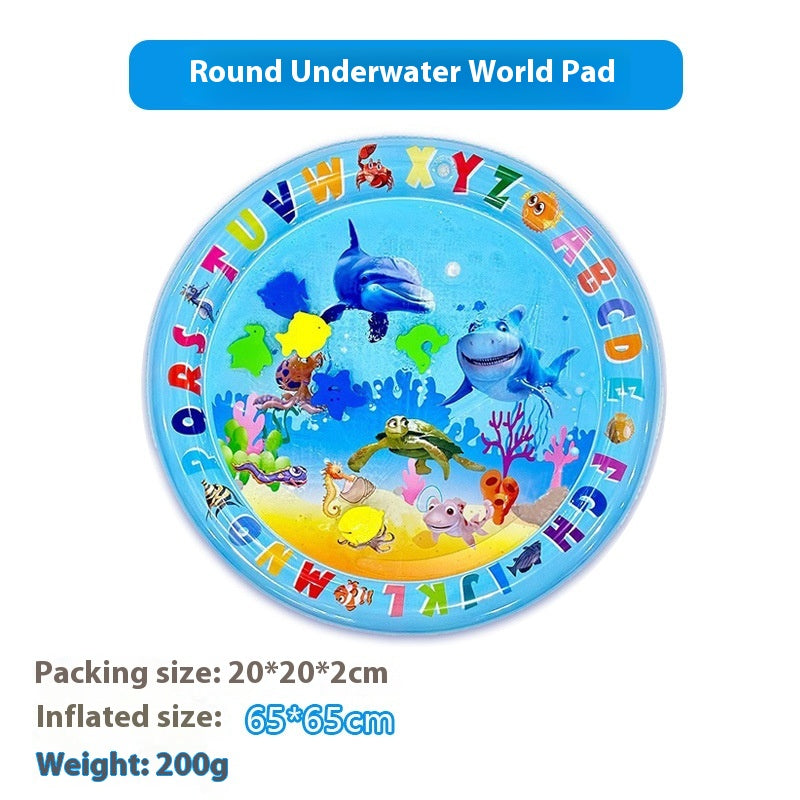 KFX-2900925 Large Inflatable Cartoon Water Cushion - Eco-Friendly PVC with Underwater Theme, Dolphin, Frog & Pirate Designs
