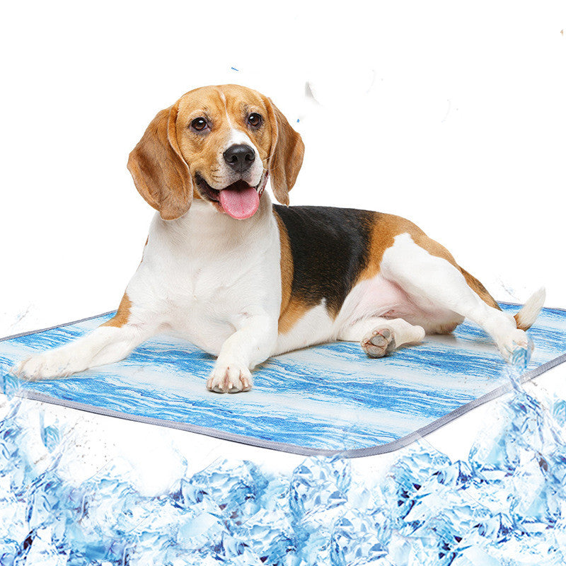 KFX-2901949 Cooling Ice Silk Pet Sleeping Pad for Dogs – Breathable and Refreshing in Blue