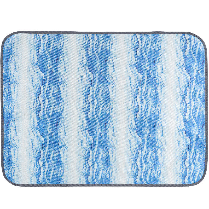 KFX-2901949 Cooling Ice Silk Pet Sleeping Pad for Dogs – Breathable and Refreshing in Blue