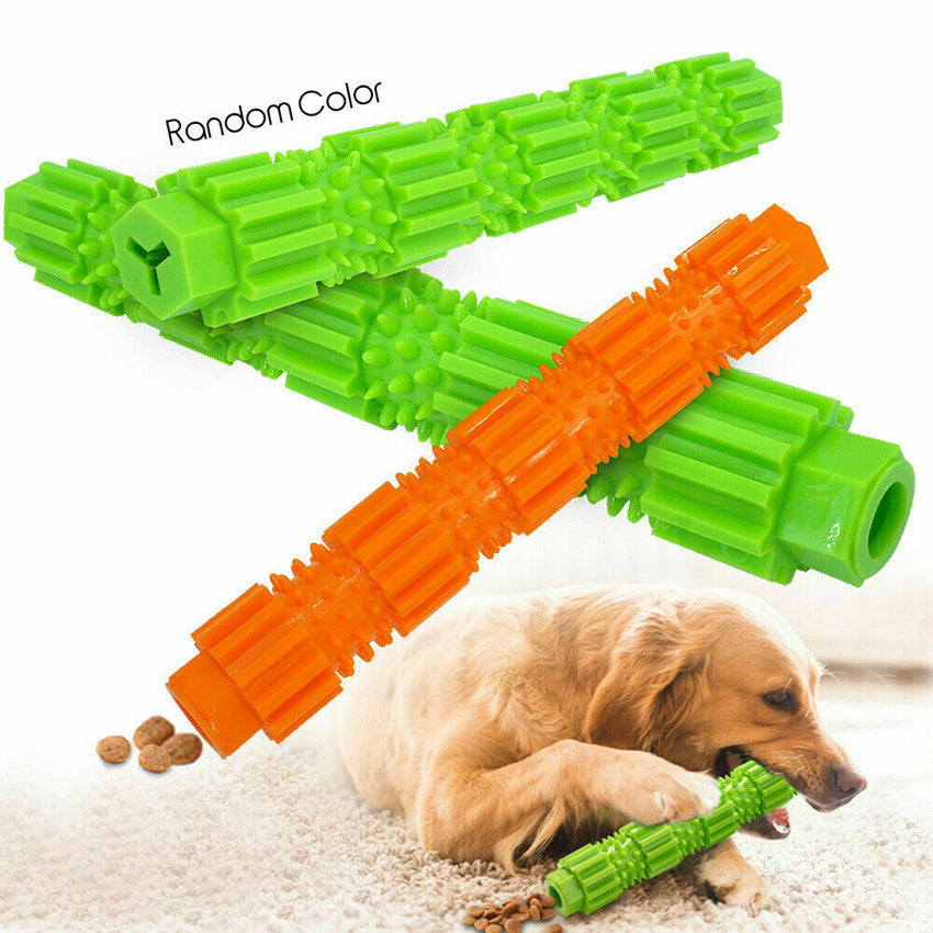 KFX-2903357 Durable Rubber Dog Chew Toy with Treat Dispenser and Squeaker for Aggressive Chewing and Teeth Cleaning
