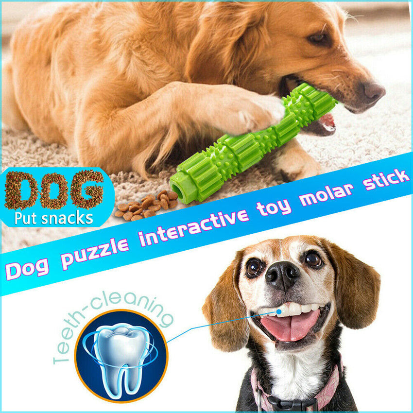 KFX-2903357 Durable Rubber Dog Chew Toy with Treat Dispenser and Squeaker for Aggressive Chewing and Teeth Cleaning