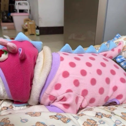 KFX-2904253 Pink Winter Coat for Pets - Casual Polyester Fashionable Clothing for Dogs