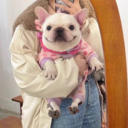 KFX-2904253 Pink Winter Coat for Pets - Casual Polyester Fashionable Clothing for Dogs