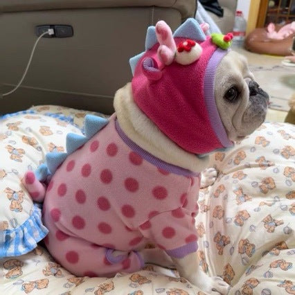 KFX-2904253 Pink Winter Coat for Pets - Casual Polyester Fashionable Clothing for Dogs