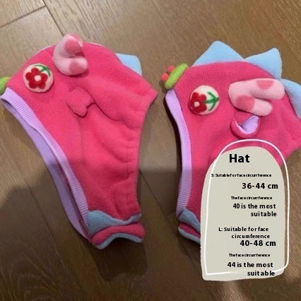 KFX-2904253 Pink Winter Coat for Pets - Casual Polyester Fashionable Clothing for Dogs