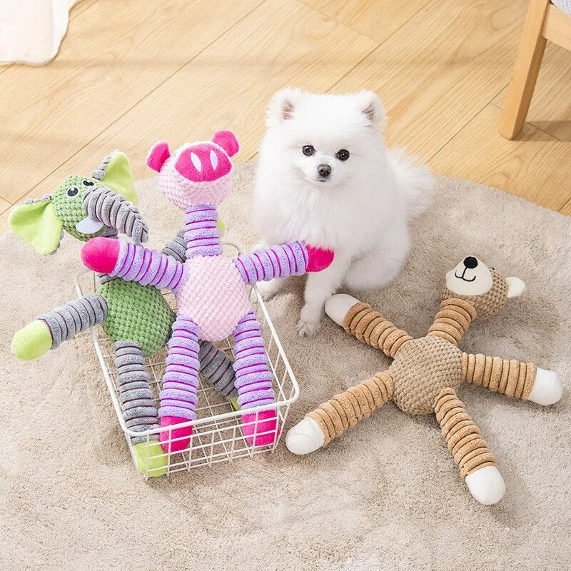 KFX-2907325 Elephant-Themed Interactive Pet Toy for Dogs and Cats – Self-Relieving, Bite-Resistant, and Vocalizing Fun