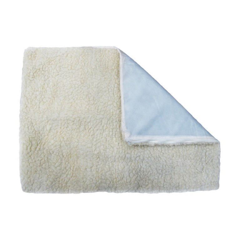 KFX-2907709 Beige Lamb Wool Insulation Seat Cushion - Washable, 64x49cm & 90x64cm Sizes