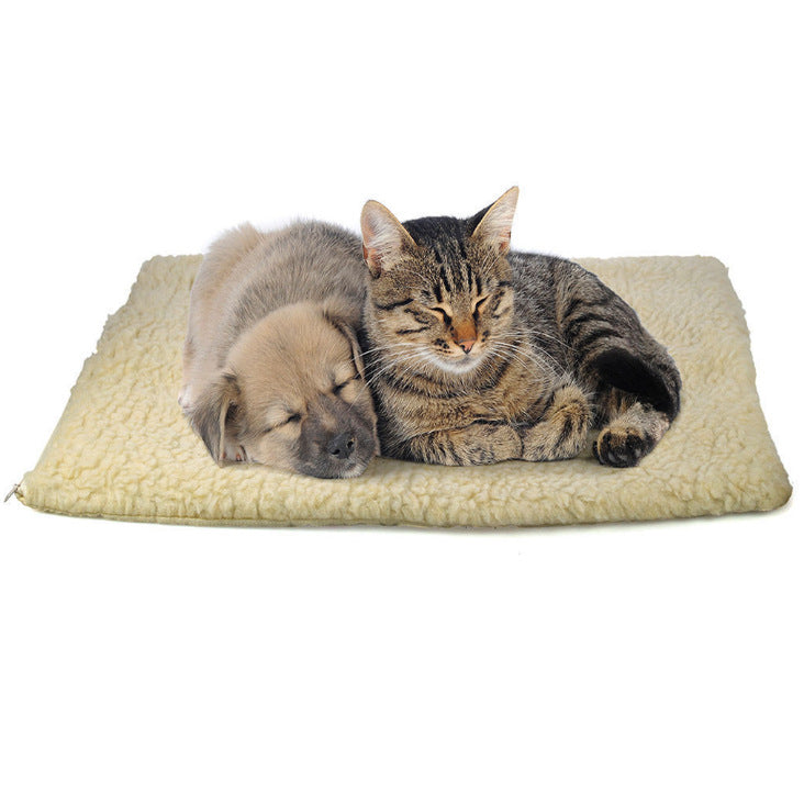 KFX-2907709 Beige Lamb Wool Insulation Seat Cushion - Washable, 64x49cm & 90x64cm Sizes