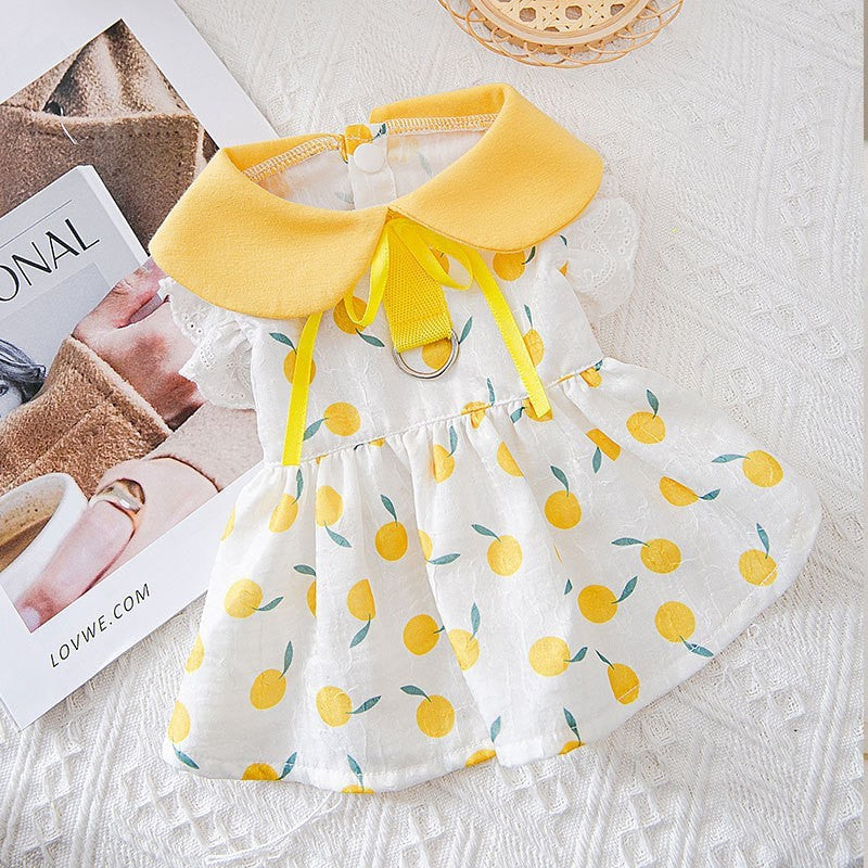 KFX-2908221 Princess Style Thin Breathable Skirt for Small Dogs - Satin Surface in Various Colors