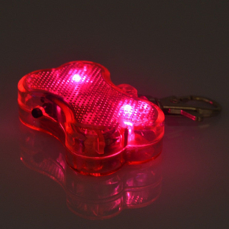 KFX-2908477 LED Bone-Shaped Pet ID Tag Collar Pendant with Custom Name Tag for Safety in Low Light