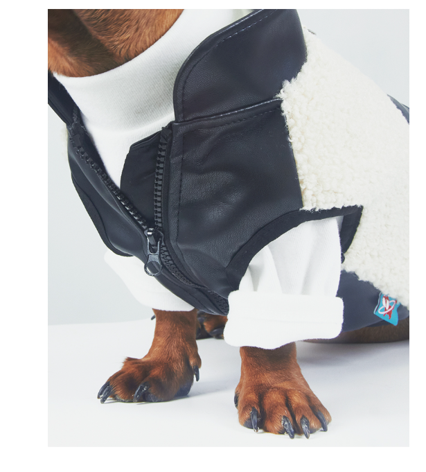 KFX-2910397 Warm Lambswool Pet Jacket for Small Dogs and Cats with Pocket - Casual Autumn/Winter Wear