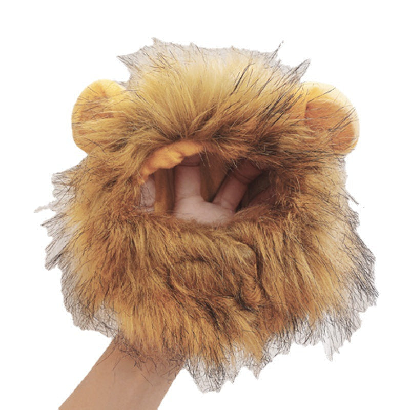 KFX-2910653 Cute Animal Headgear for Pets - Lion & Rabbit Designs in Various Sizes, Polyester Material