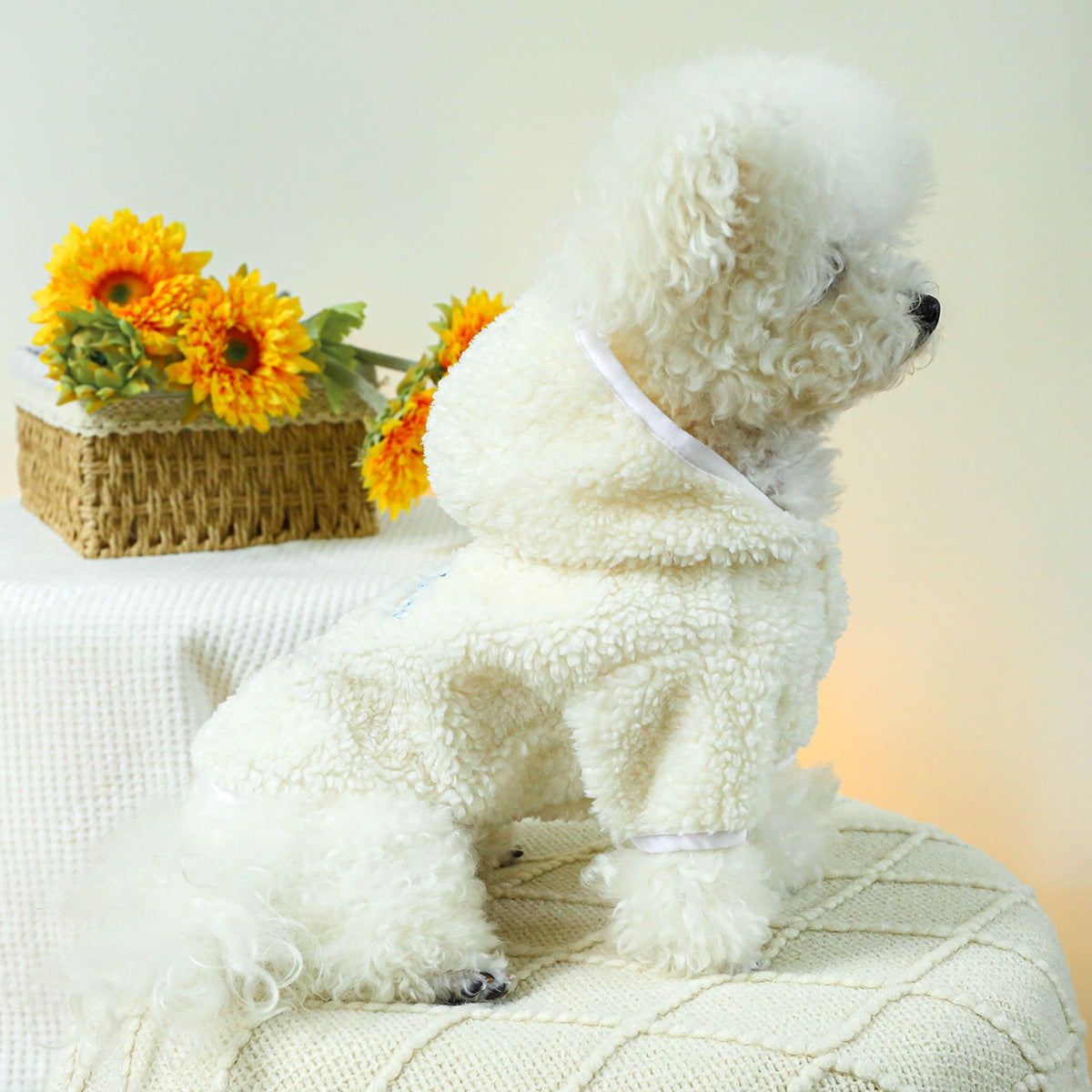 KFX-2911421 Christmas Fluffy Jacket for Pets - Snowman Pattern, Various Sizes Available