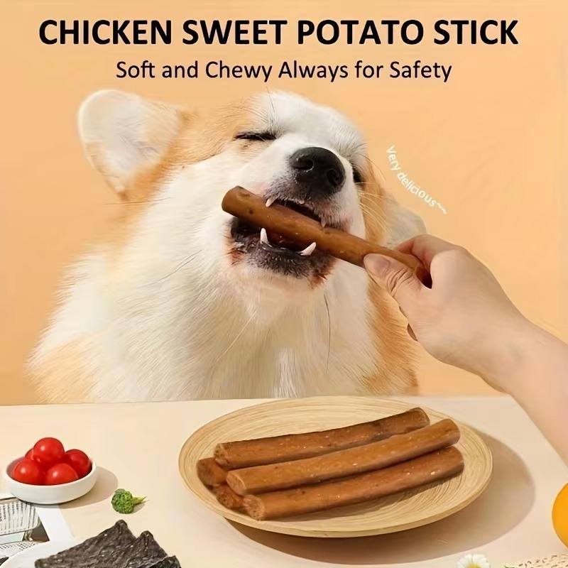 KFX-2911677 Chewy Chicken-Wrapped Rawhide Treats for Dogs of All Sizes - High Protein, Natural Meat Snack