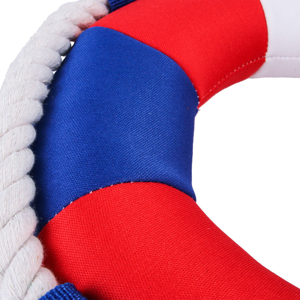 KFX-2912445 Bite-Resistant Cotton Rope Dog Swimming Ring Toy for Interactive Fun and Training
