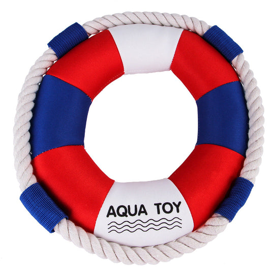 KFX-2912445 Bite-Resistant Cotton Rope Dog Swimming Ring Toy for Interactive Fun and Training