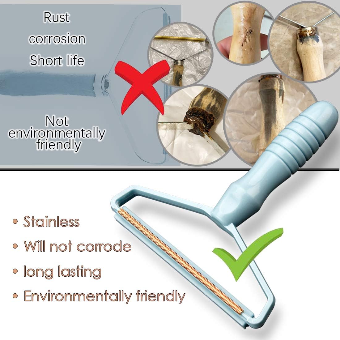 KFX-2913085 Portable Manual Fabric Shaver and Pet Hair Remover for Clothing, Furniture, and Carpets