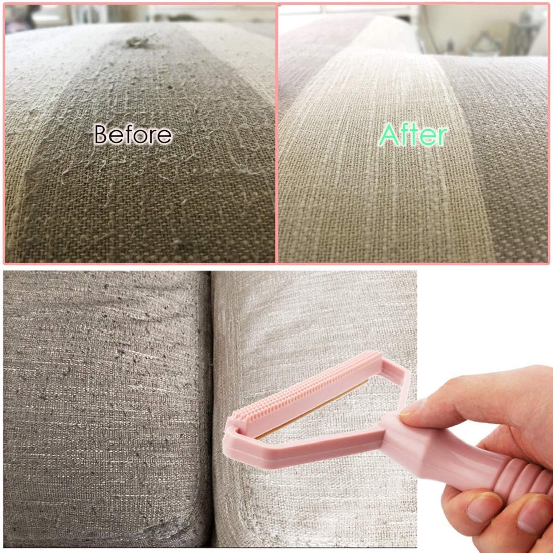 KFX-2913085 Portable Manual Fabric Shaver and Pet Hair Remover for Clothing, Furniture, and Carpets