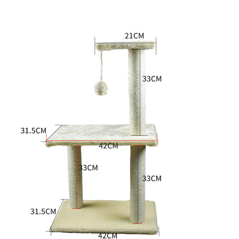 KFX-2914877 Cat Climbing Frame with Scratching Columns in Multiple Colors and Designs