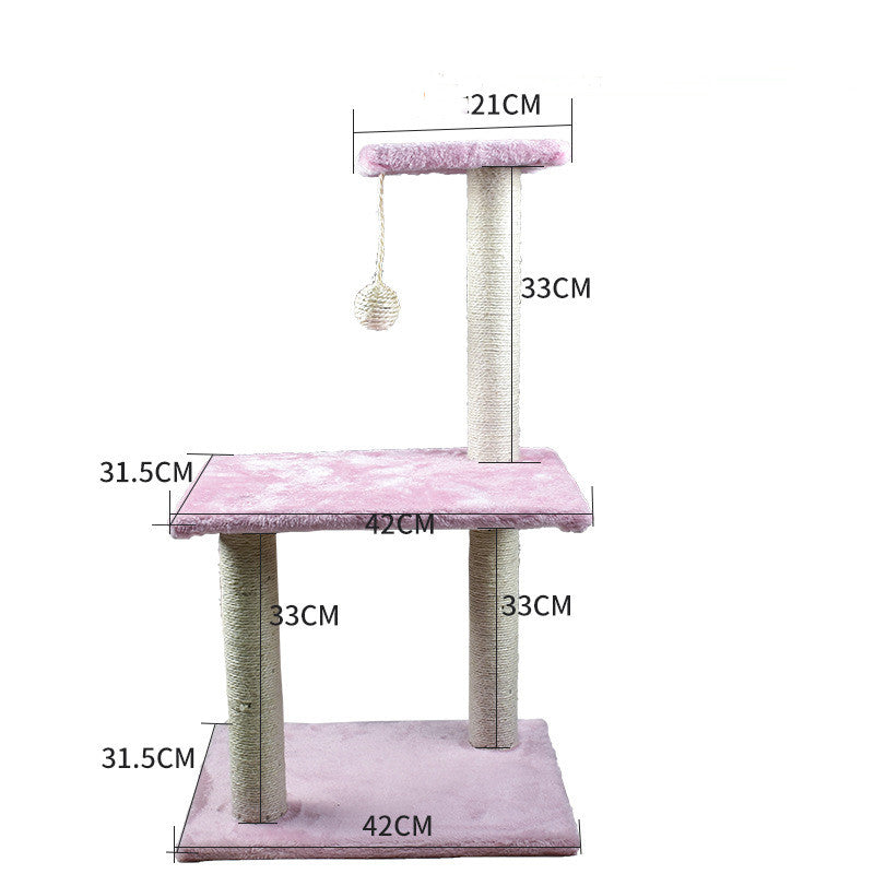 KFX-2914877 Cat Climbing Frame with Scratching Columns in Multiple Colors and Designs
