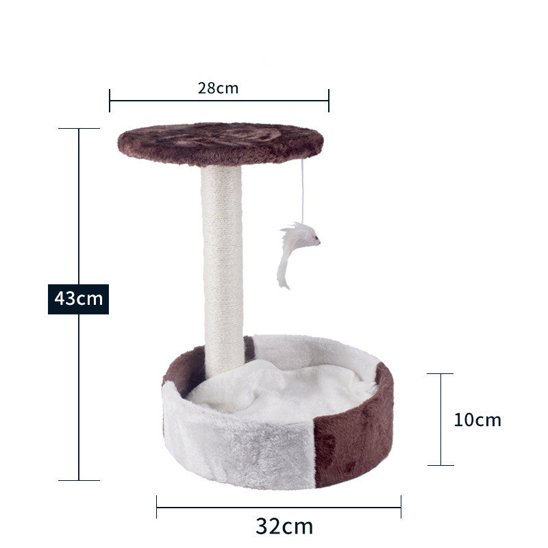 KFX-2914877 Cat Climbing Frame with Scratching Columns in Multiple Colors and Designs
