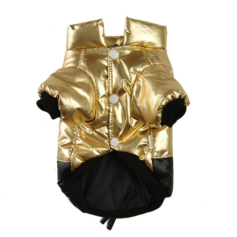 KFX-2916029 Bright Leather Coat for Dogs - Warm and Casual Polyester Dog Clothing