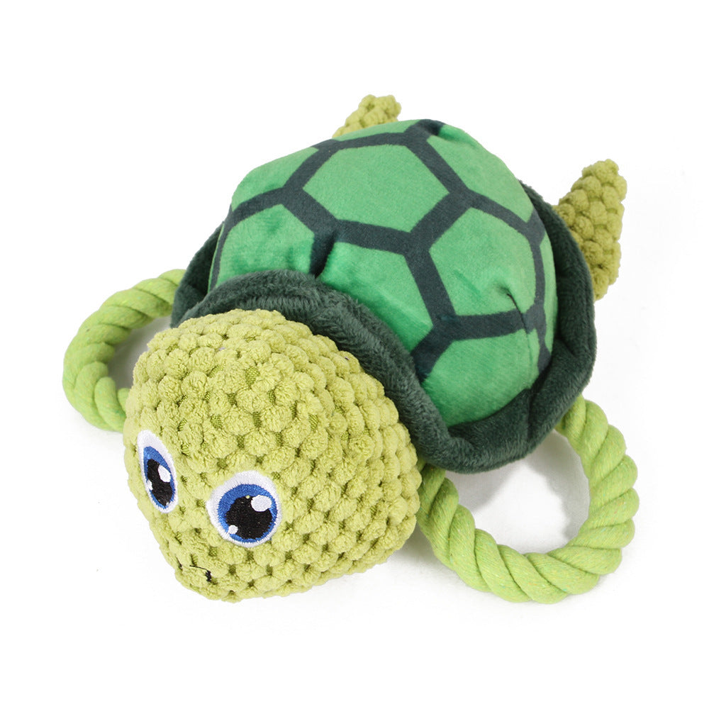KFX-2916413 Plush Pet Toy for Small and Medium-sized Dogs - Shark, Clownfish, and Turtle Designs for Molar Care and Relaxation