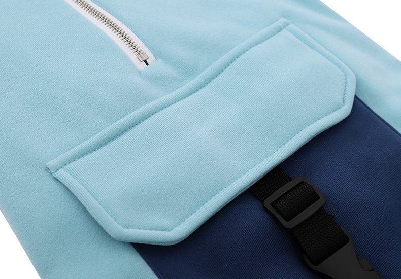 KFX-2916669 Cozy Blue Four-Legged Sweater for Large Dogs - Sizes 3XL to 7XL