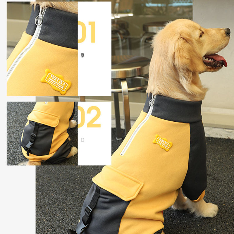 KFX-2916669 Cozy Blue Four-Legged Sweater for Large Dogs - Sizes 3XL to 7XL