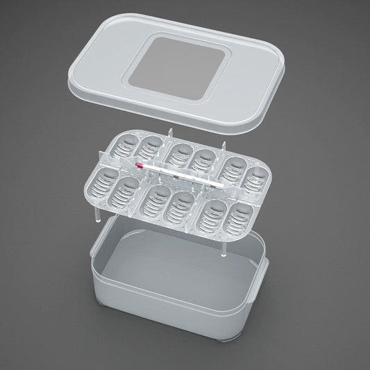 KFX-2921021 Reptile Incubator Box for Gecko and Lizard Eggs – 12 Egg Capacity, Polypropylene Design
