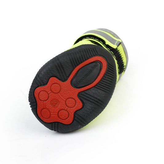 KFX-2923965 Waterproof and Wear-Resistant Dog Shoes for Outdoor Adventures - Available in Red, Black, Green, and Orange