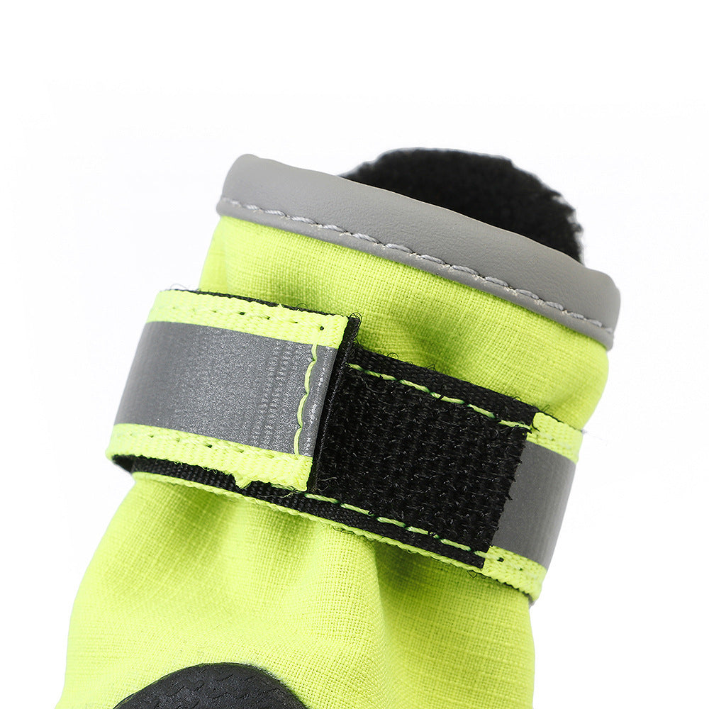 KFX-2923965 Waterproof and Wear-Resistant Dog Shoes for Outdoor Adventures - Available in Red, Black, Green, and Orange