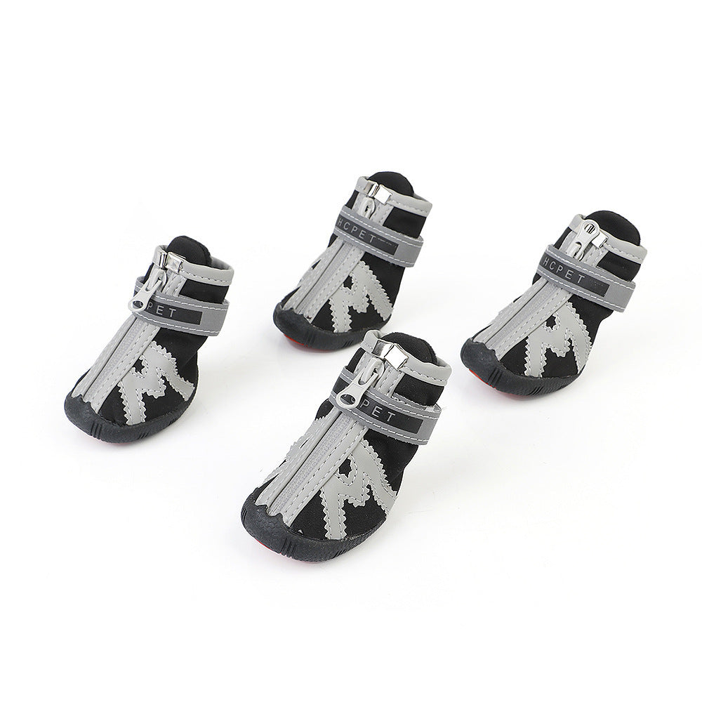 KFX-2923965 Waterproof and Wear-Resistant Dog Shoes for Outdoor Adventures - Available in Red, Black, Green, and Orange