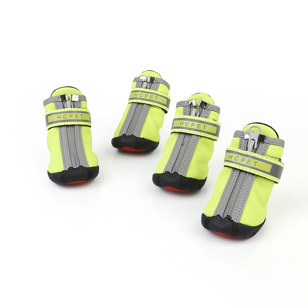 KFX-2923965 Waterproof and Wear-Resistant Dog Shoes for Outdoor Adventures - Available in Red, Black, Green, and Orange