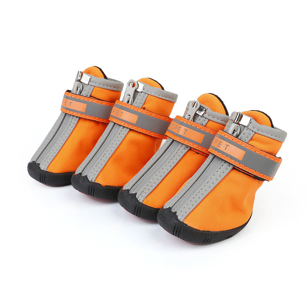 KFX-2923965 Waterproof and Wear-Resistant Dog Shoes for Outdoor Adventures - Available in Red, Black, Green, and Orange