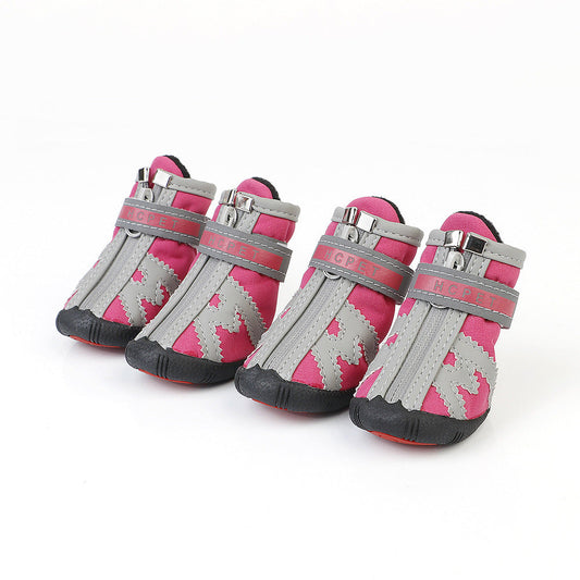 KFX-2923965 Waterproof and Wear-Resistant Dog Shoes for Outdoor Adventures - Available in Red, Black, Green, and Orange