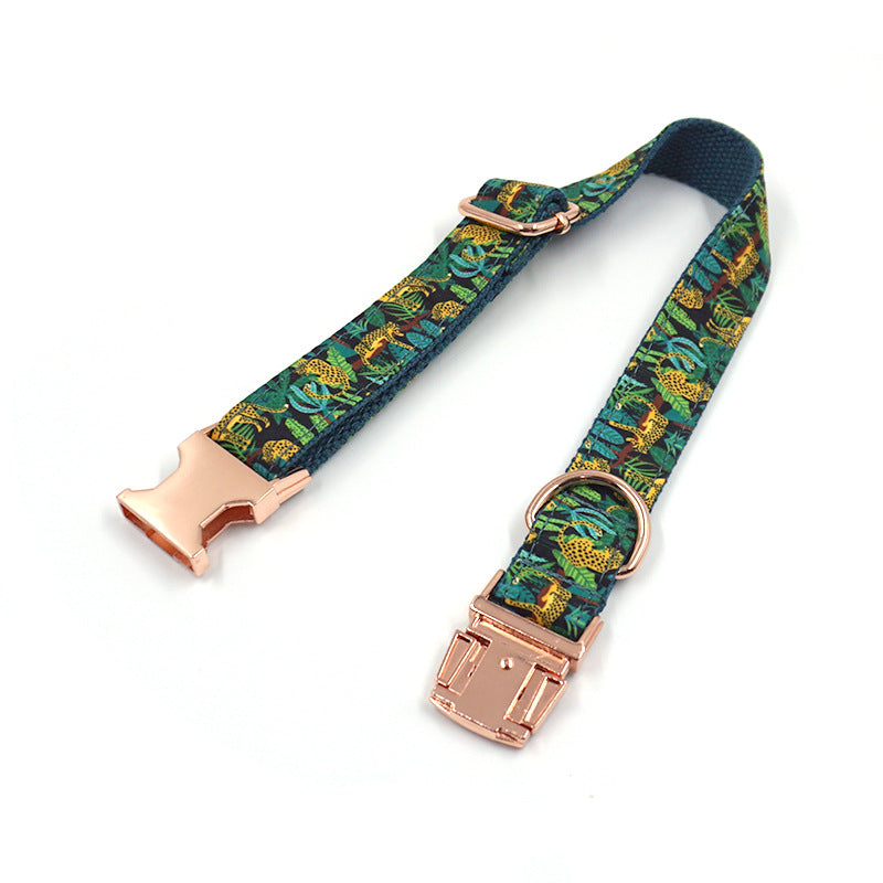 KFX-2925117 Green Cloth Dog Collar - Size XS to XL, Durable & Comfortable Fit