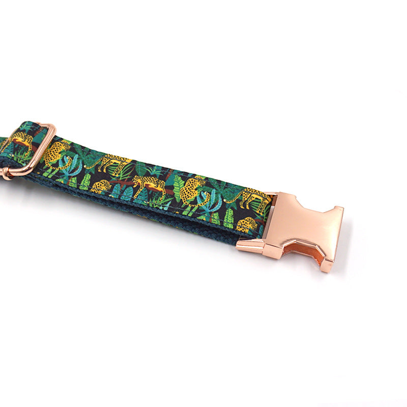 KFX-2925117 Green Cloth Dog Collar - Size XS to XL, Durable & Comfortable Fit