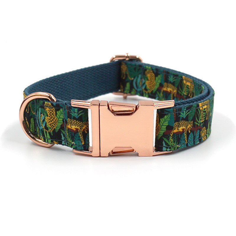 KFX-2925117 Green Cloth Dog Collar - Size XS to XL, Durable & Comfortable Fit