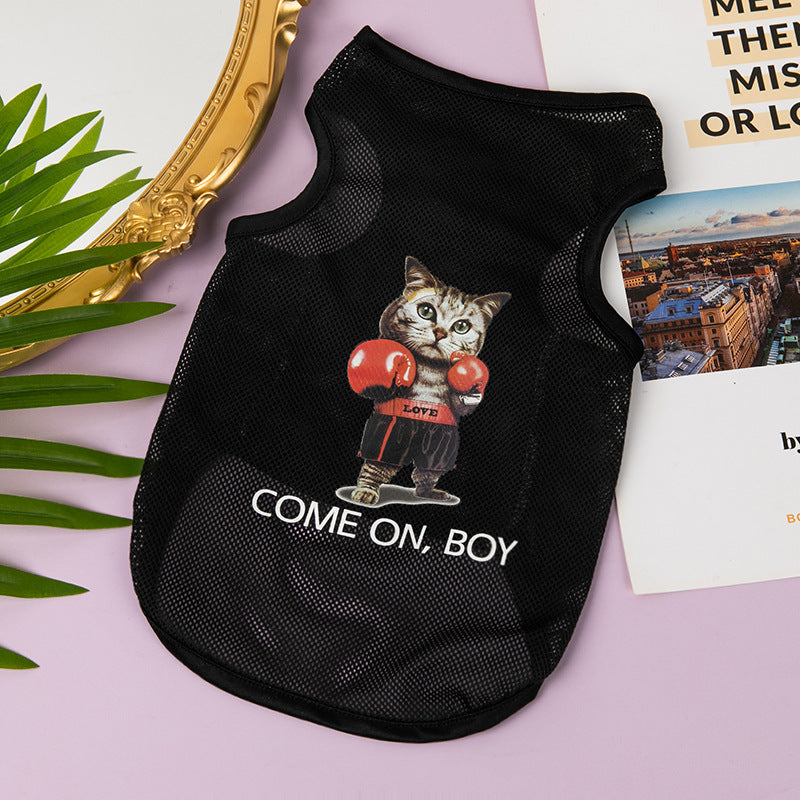 KFX-2925501 Cartoon Style Mesh Dog Vest in Polyester - Available in Multiple Sizes