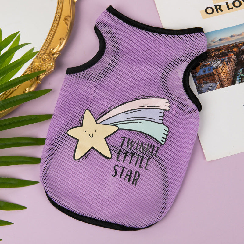 KFX-2925501 Cartoon Style Mesh Dog Vest in Polyester - Available in Multiple Sizes