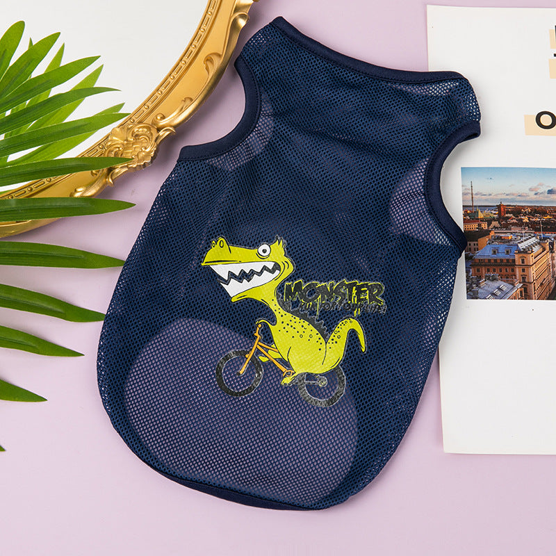 KFX-2925501 Cartoon Style Mesh Dog Vest in Polyester - Available in Multiple Sizes