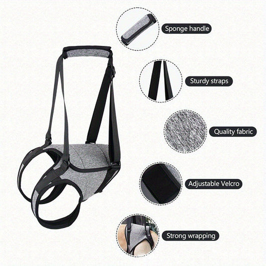 KFX-2926397 Neoprene Recovery Belt for Injured Dog's Rear Leg - Adjustable Waist and Thigh Sizes