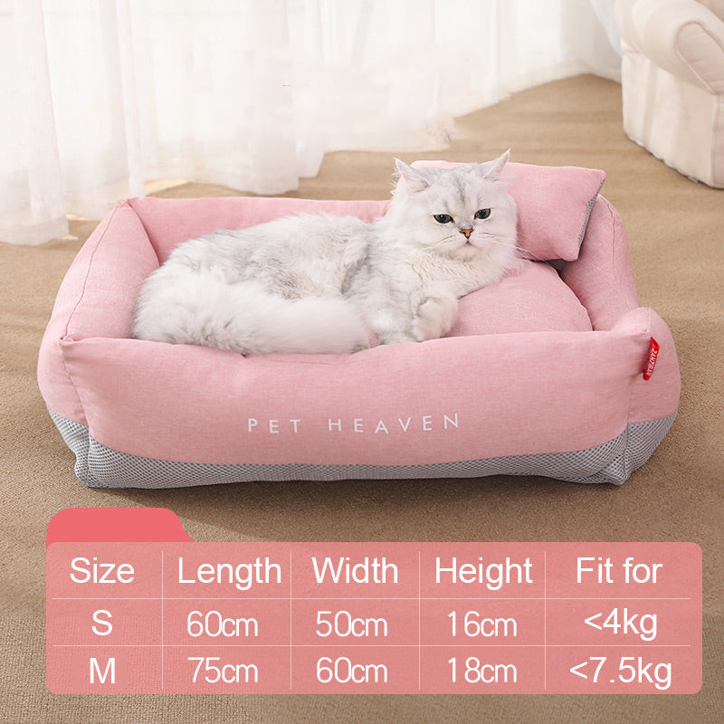 KFX-2927165 Semi-Enclosed Pet Cat Nest Mat in Morandi Colors – Soft Polyester and PP Cotton