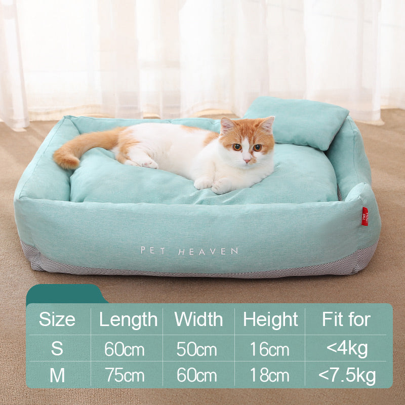 KFX-2927165 Semi-Enclosed Pet Cat Nest Mat in Morandi Colors – Soft Polyester and PP Cotton