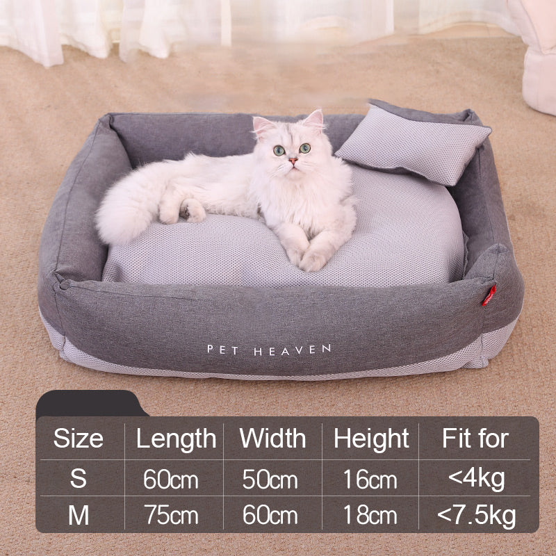 KFX-2927165 Semi-Enclosed Pet Cat Nest Mat in Morandi Colors – Soft Polyester and PP Cotton