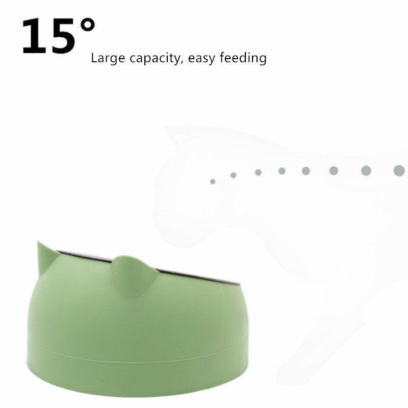 KFX-2927293 Elevated Oblique-Mouth Pet Bowl for Comfortable Eating and Easy Cleaning